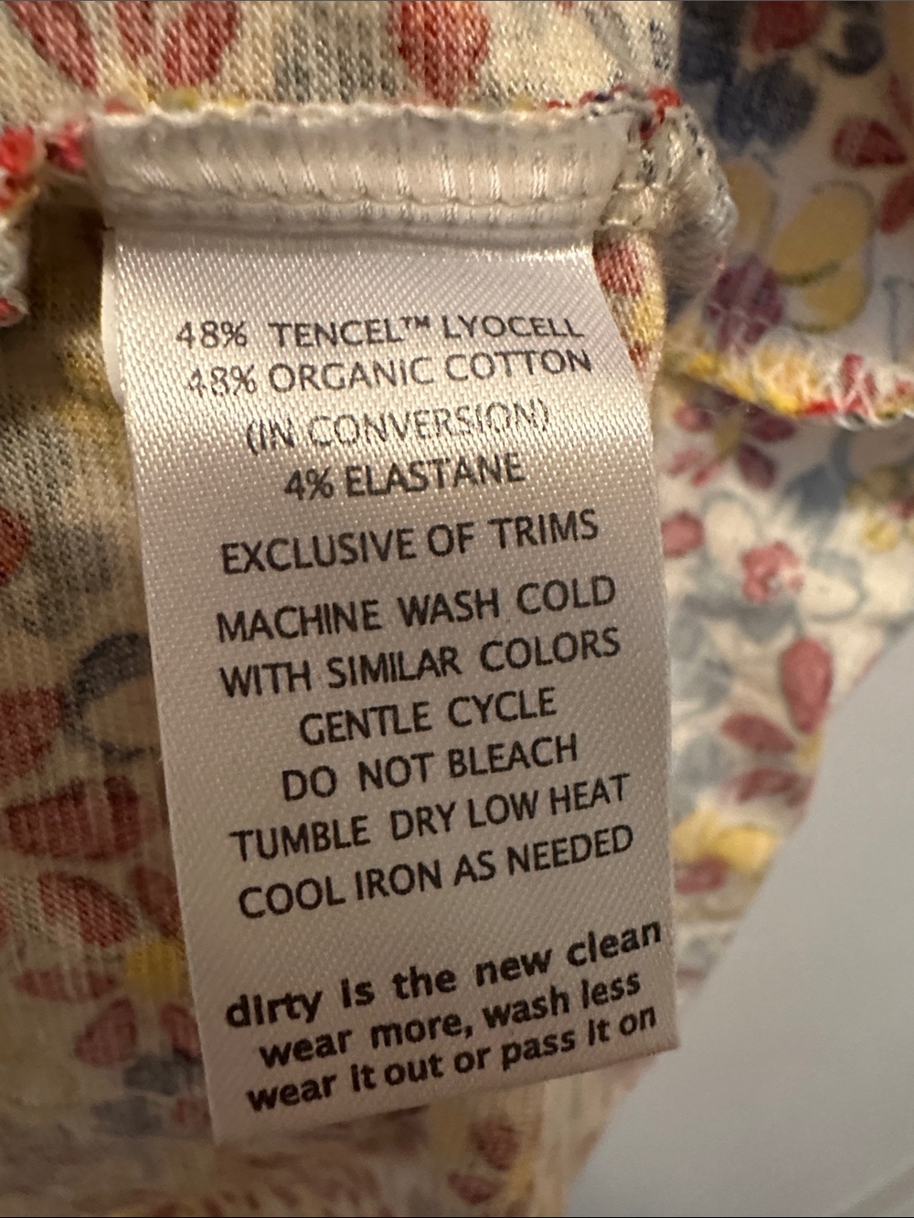 Toad&Co Multicolor Floral Tee Dress - Yellow, Red, Blue Organic Cotton Blend Sm - Picture 4 of 4
